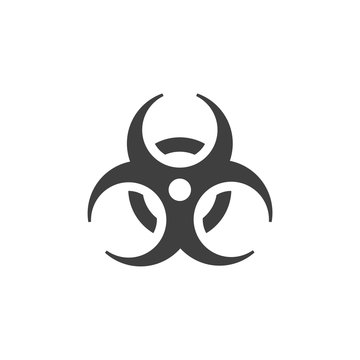 Toxic radioactive medical icon simple flat illustration