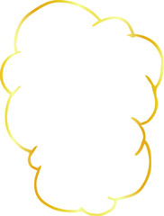 Goldenl Rough sketch of a cute cloud type frame