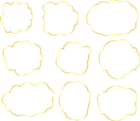 Golden Rough sketch of a cloud type frame set