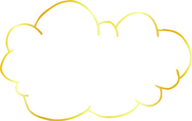 Goldenl Rough sketch of a cute cloud type frame