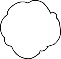 Rough sketch of a cute cloud type frame
