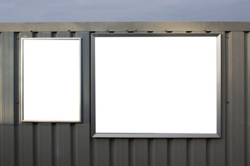 Two blank posters