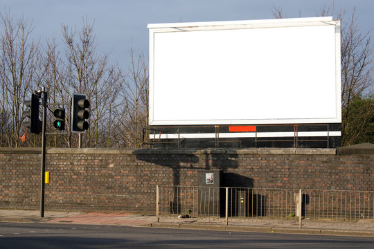 Large blank billboard