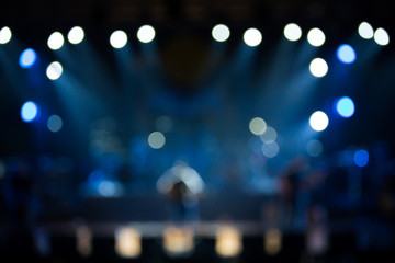 Defocused entertainment concert lighting on stage