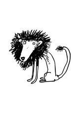Funny lion vector illustration