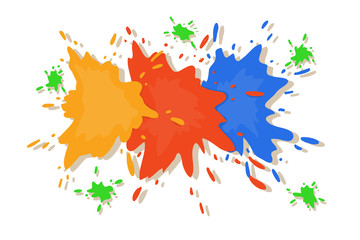 Colorful paint splashes