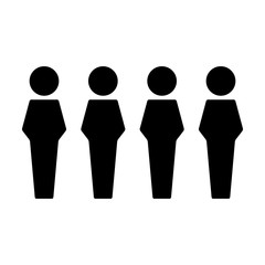 Group icon vector male people symbol avatar for business management persons in flat color glyph pictogram illustration