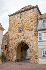 Fototapeta na wymiar Inneres Vortor zum Eisentor Freinsheim (Fränsem) Rheinland-Pfalz