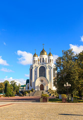 Russia, Kaliningrad: Cathedral of Christ the Savior. Victory Square