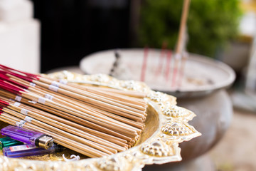 incense Sticks at thailand temple