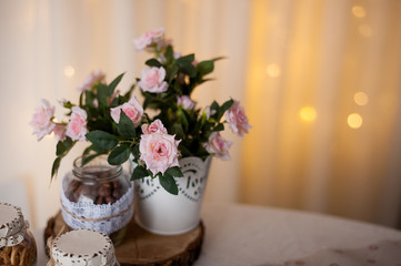 Spectacular spring flowers mix container gardening.