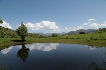 black lake landscape photos