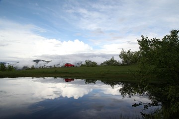 black lake landscape photos