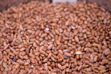 Kidney beans lentil in spice market in Old New Delhi, India
