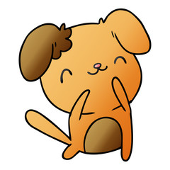 Fototapeta premium gradient cartoon kawaii of a cute dog