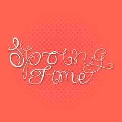 Beautiful text for the banner Spring time