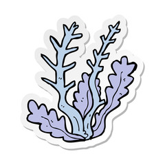 sticker of a cartoon seaweed