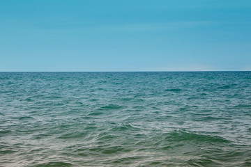 Fototapeta premium Bright blue sea and sky. Sea water