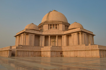 The main dome of the Ambedkar Stupa at the Ambedkar park Rashtriya Dalit Prerna Pratibimb Sthal Noida, Lucknow Uttar Pradesh shot at noon. 
