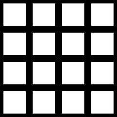 Vector black and white square checkered seamless background or texture.