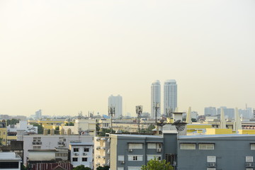 shrine inside of a buddhist temple.A beautiful temple with clear sky in Thailand. Temple was built in many years ago with unique Thai style