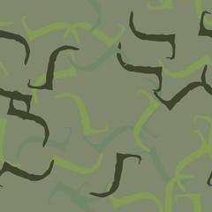 Forest camouflage of various shades of green colors