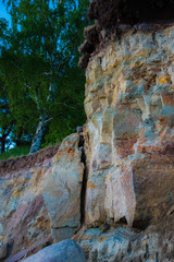 Shoreline in a rocky beach 