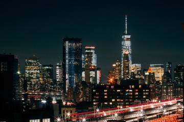 Fototapeta na wymiar New York Skyline bei Nacht