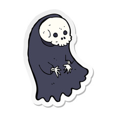 sticker of a cartoon spooky ghoul