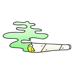 quirky gradient shaded cartoon lit joint