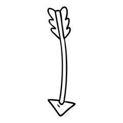 line drawing doodle of an arrow