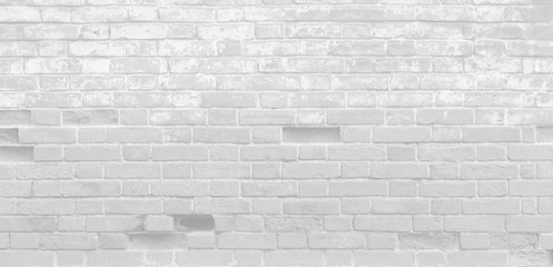  White old dirty damaged brick wall texture.      