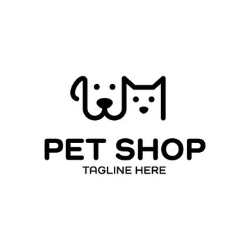 Vector Pet Shop Logo Design Template