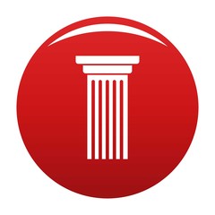 Italian column icon. Simple illustration of italian column vector icon for any design red