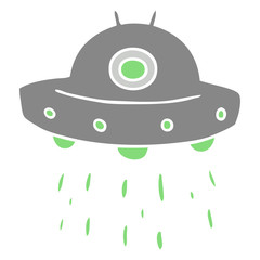 cartoon doodle of an alien ship