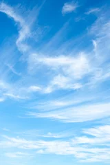 Foto op Plexiglas anti-reflex White clouds high in the sky at windy winter day background © Quils