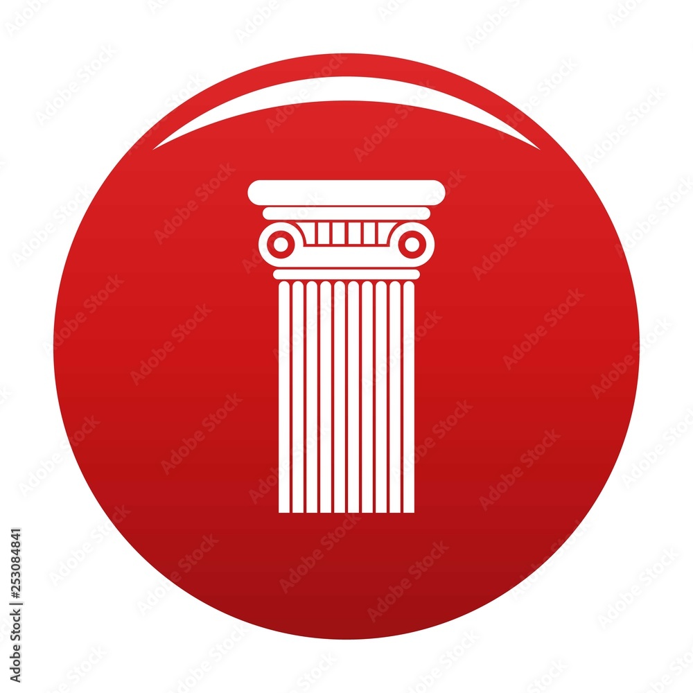 Aufkleber architectural column icon. simple illustration of architectural columnvector icon for any design red