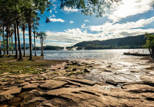 Canaima National Park Lagoon and waterfalls, Venezuela