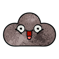 retro grunge texture cartoon storm cloud