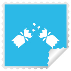 square peeling sticker cartoon christmas cracker