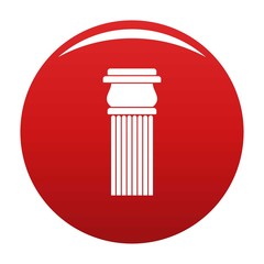 Stone column icon. Simple illustration of stone columnbaseball cap vector icon for any design red
