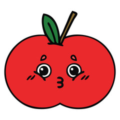 cute cartoon red apple