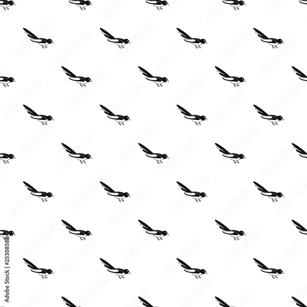 Poster australian magpie pattern seamless vector repeat geometric for any web design