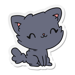 sticker cartoon cute kawaii fluffy cat