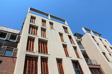 modern apartment buildings