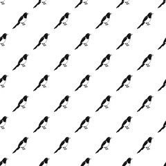 Magpie bird pattern seamless vector repeat geometric for any web design