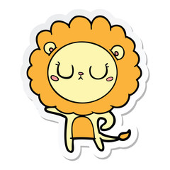 sticker of a cartoon lion
