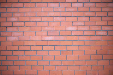 Red brick wall, shot on a cloudy winter day