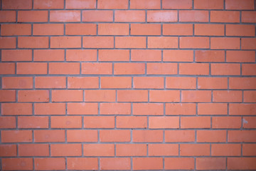 Red brick wall, shot on a cloudy winter day
