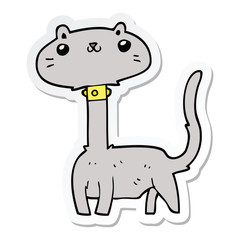 sticker of a cartoon cat